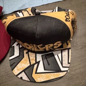 Black and Gold Graphic Snapback Hat